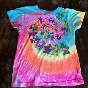 Grateful Dead Bears Spiral Tie Dye T Shirt